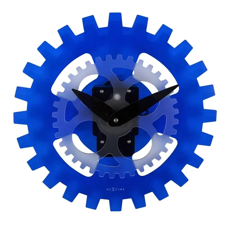 Zniżka Zegar ścienny (niebieski) Moving Gears Nextime