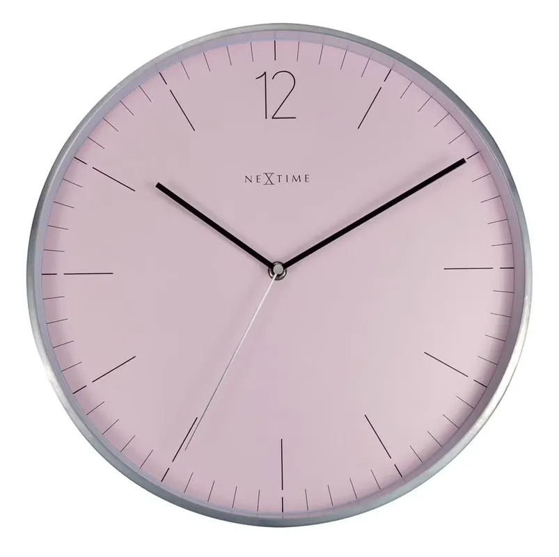 Zegar ścienny (różowy) Essential Silver Nextime Ograniczona ilość
