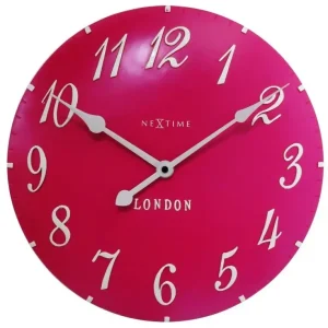 Zegar ścienny (różowy) London Arabic Nextime Oferta czasowa
