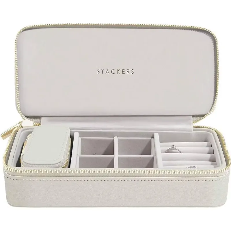 Oferta Etui podróżne na biżuterię prostokątne duże (beżowe) Supersize Stackers