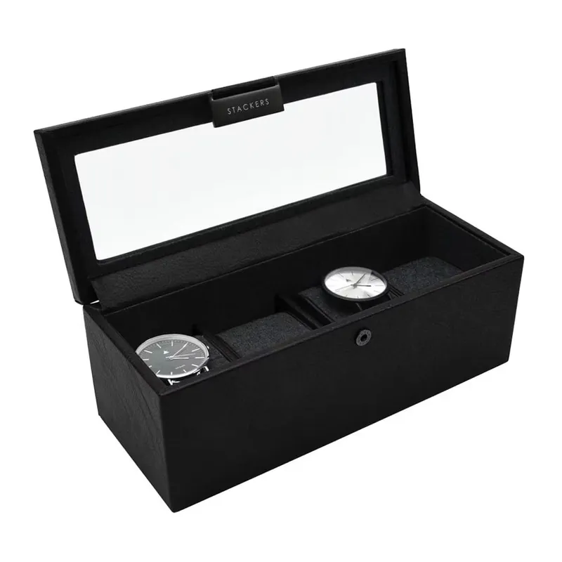 Obniżka ceny Organizer na 4 zegarki (czarny) Classic Stackers