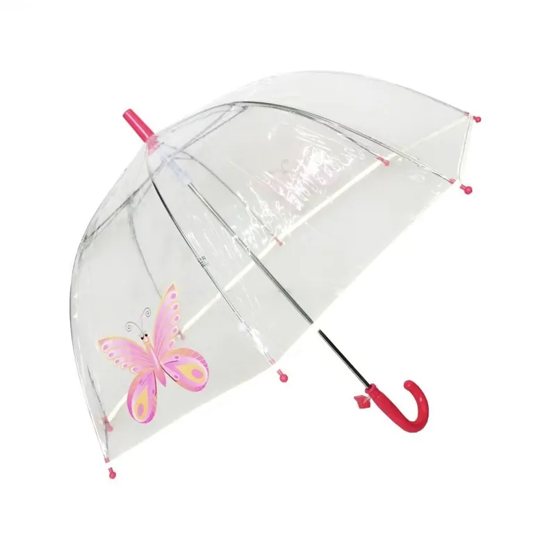 Promocja Dziecięcy parasol + gwizdek (przezroczysty) Motyl Smati