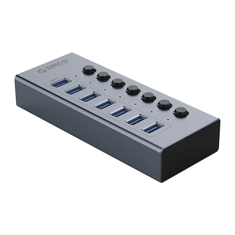 ORICO ® Hub Bt2U3-7Ab Z Włącznikami 7X Usb-A - Szary Hurtownia Dropshipping Rabat