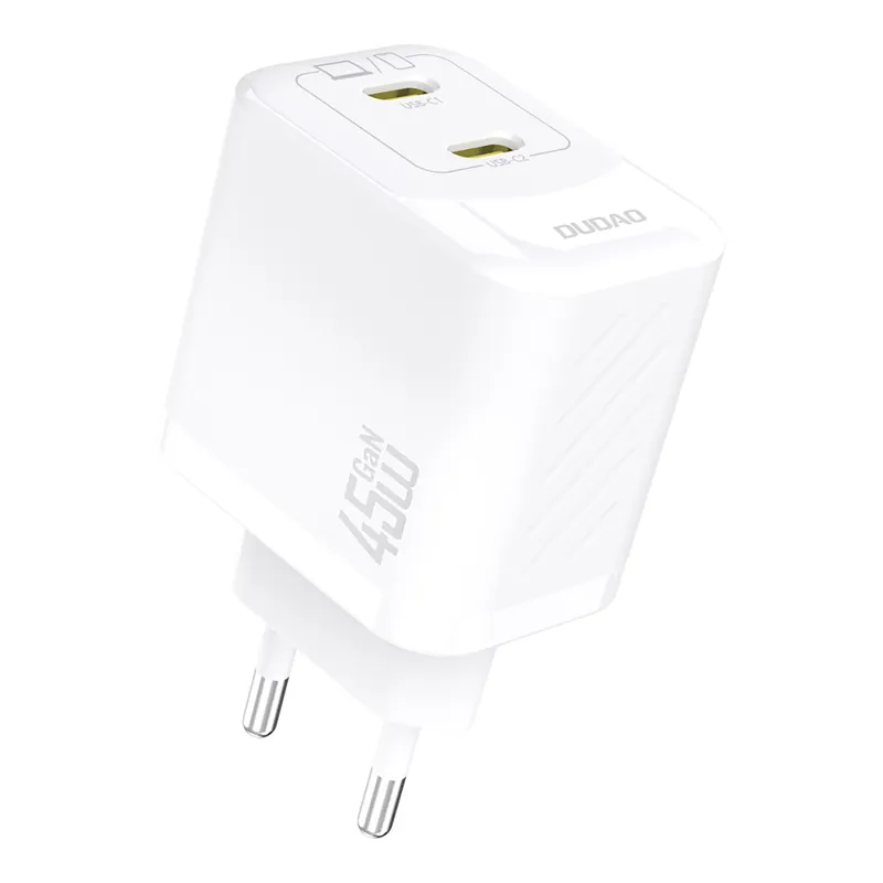 DUDAO ® Ładowarka Sieciowa 2Xusb-C Gan Pd 45W Biała Hurtownia Najlepsza cena