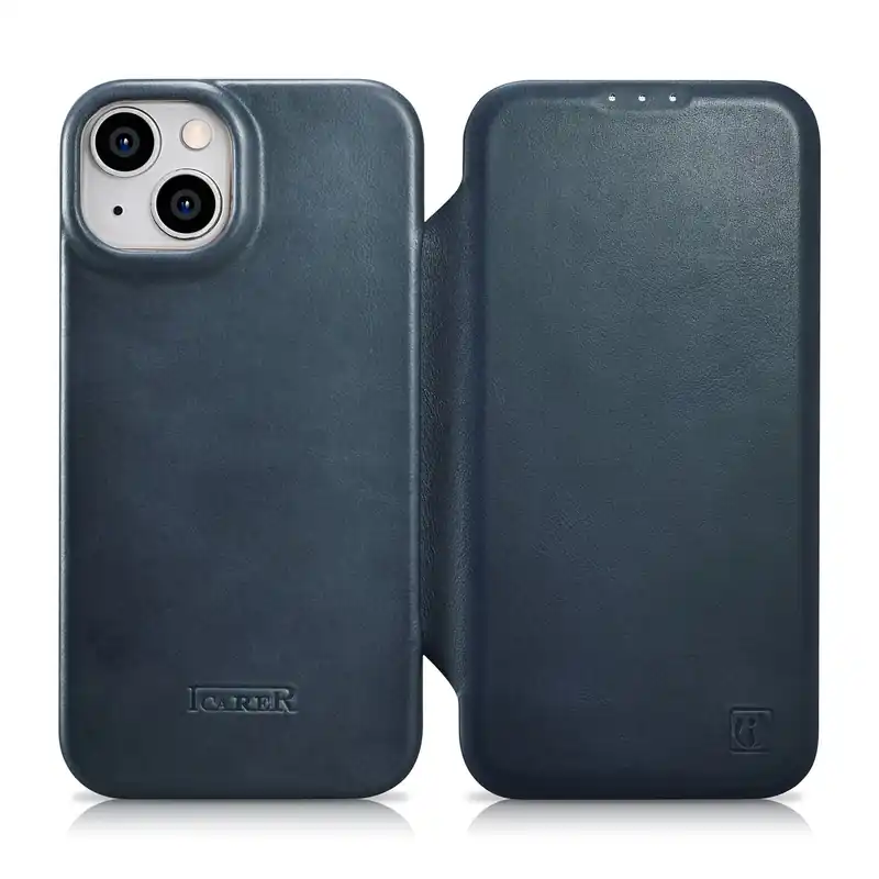 Kup teraz ICARER ® Skórzane Etui Iphone 14 Plus Z Klapką Magnetyczne Hurtownia Sklep