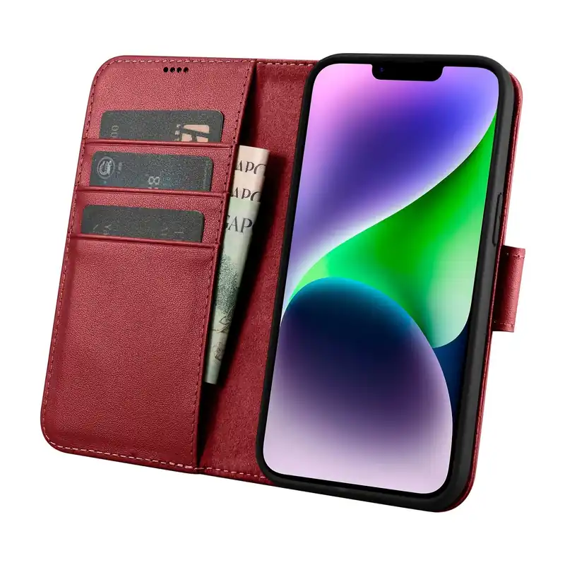 Popularny ICARER ® 2W1 Etui Skórzany Pokrowiec Z Klapką Iphone 14 Plus Hurtownia Sklep