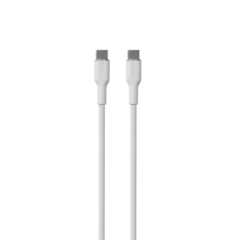 Dodaj do koszyka PURO ® Kabel Przewód Silikonowy Usb-C 60W 1.5M Biały Hurtownia Dropshipping