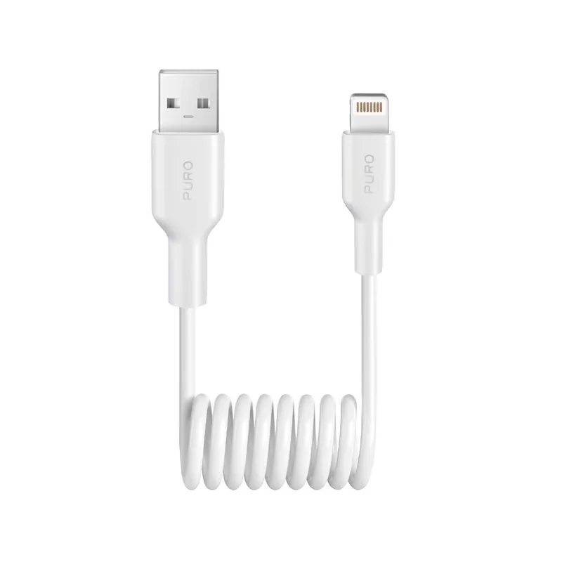Kup online PURO ® Kabel Przewód Spiralny Usb-A - Iphone Lightning 12W Hurtownia Dropshippin