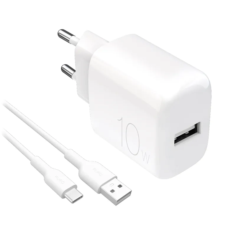 Rabat PURO ® Ładowarka Sieciowa Usb-A Prolite 10W Z Kablem Usb-A Hurtownia Dropshippin