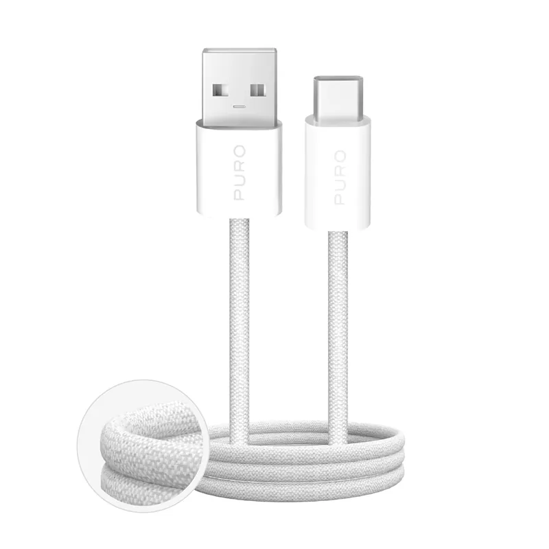 Do wyczerpania zapasów PURO ® Kabel Przewód Usb-A - Usb-C W Oplocie Fabrik 2.0 10W Hurtownia Dropshippi