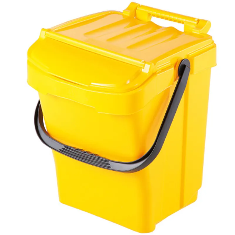 Niska cena SARTORI AMBIENTE ® Pojemnik Do Segregacji Żółty Tworzywa Sztuczne Metal URBA 40L