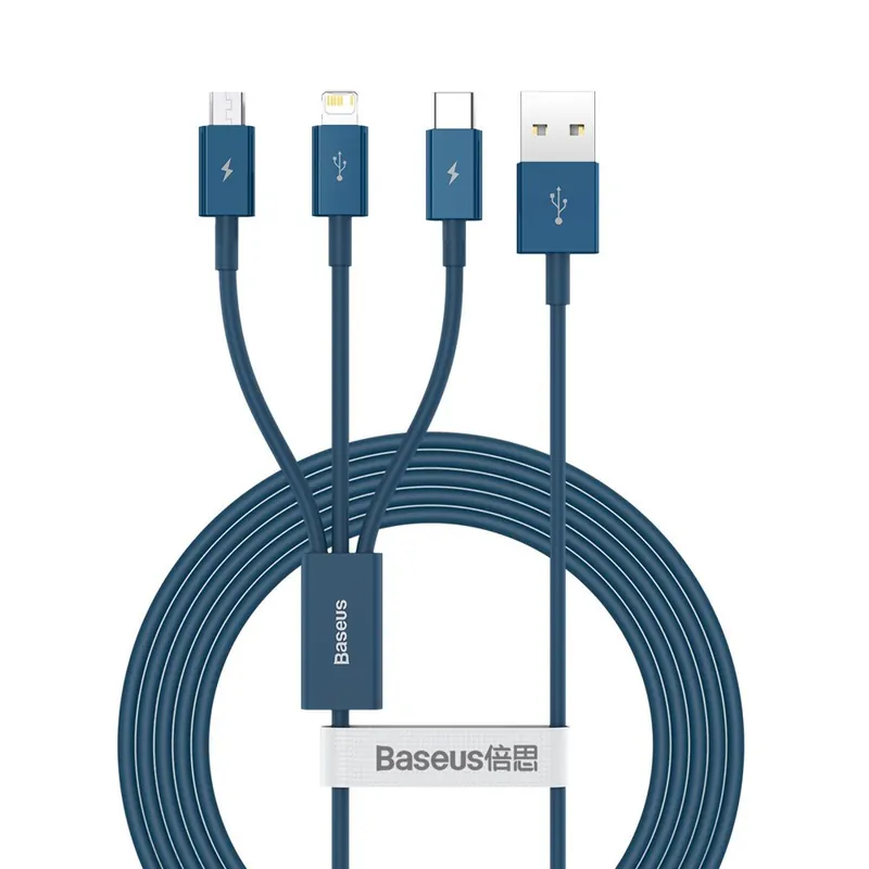BASEUS ® 3W1 Kabel Przewód Uniwersalny Usb - Lightning Hurtownia Sklep Łatwy zwrot