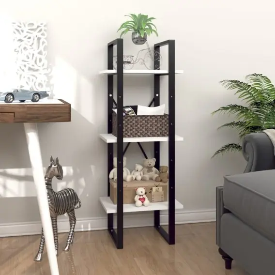 3-poziomowy regał na książki, biały, 40x30x105 cm, płyta Lumarko! - Hurtownia wielobranżowa Lumarko Obniżka ceny