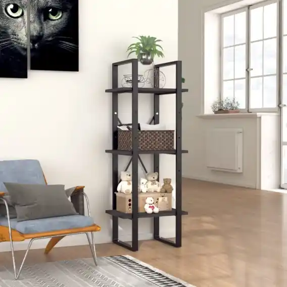 Najlepsza cena 3-poziomowy regał na książki, szary, 40x30x105 cm, płyta Lumarko! - Hurtownia wielobranżowa Lumarko