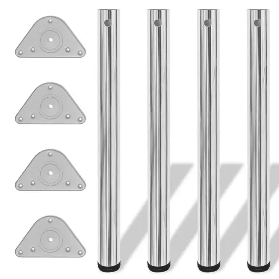 Oferta limitowana 4 nogi do stołu z regulacją wysokości 710 mm Chrom Lumarko! - Hurtownia wielobranżowa Lumarko