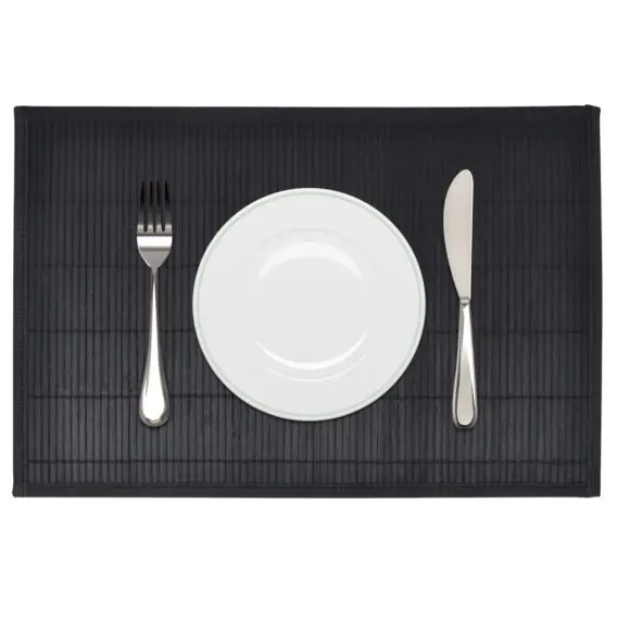 6 Bambusowych czarnych podkładek pod talerze 30 x 45 cm Lumarko! - Hurtownia wielobranżowa Lumarko Zamów dziś