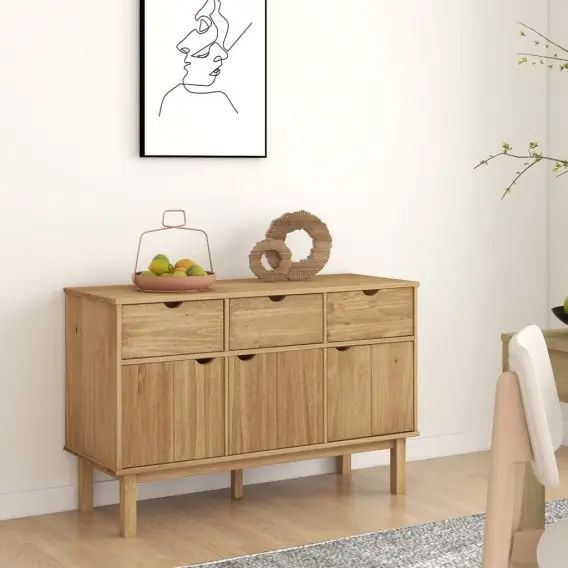 Komoda, 114x43x73,5 cm, lite drewno sosnowe Lumarko! - Hurtownia wielobranżowa Lumarko Niska cena