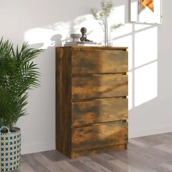Komoda, przydymiony dąb, 60x35x98,5 cm Lumarko! - Hurtownia wielobranżowa Lumarko Szybka wysyłka