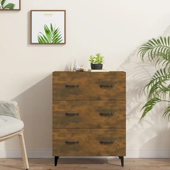 Wysoka jakość Komoda, przydymiony dąb, 69,5x34x90 cm, materiał drewnopochodny Lumarko! - Hurtownia wielobranżowa Lumarko