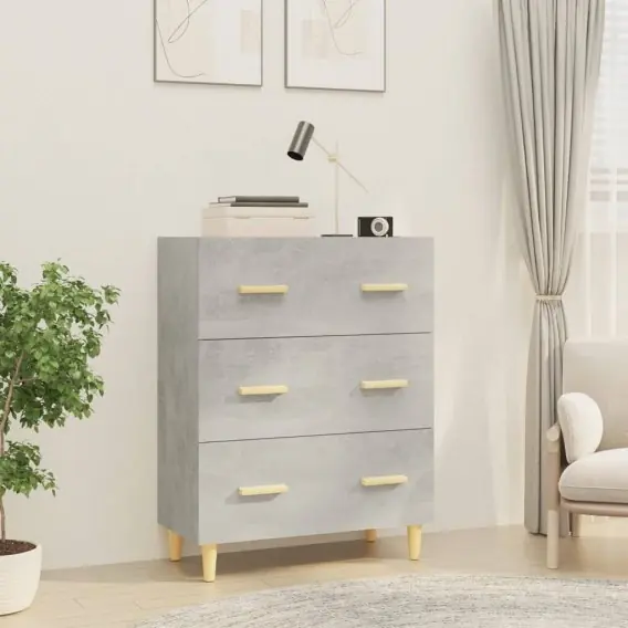 Niska cena Komoda, szarość betonu, 70x34x90 cm, materiał drewnopochodny Lumarko! - Hurtownia wielobranżowa Lumarko
