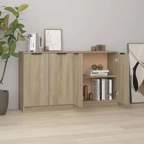 Łatwy zwrot Komody, 2 szt, dąb sonoma, 60x30x70 cm, materiał drewnopochodny Lumarko! - Hurtownia wielobranżowa Lumarko