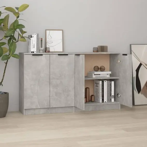 Komody, 2 szt., szarość betonu, 60x30x70 cm Lumarko! - Hurtownia wielobranżowa Lumarko Bezpieczna płatność
