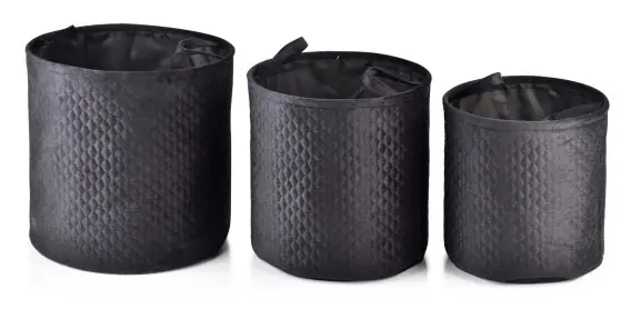 Komplet 3 Koszy L38xh38cm, M34xh34cm, S30xh30cm - Lumarko Ekspresowa dostawa