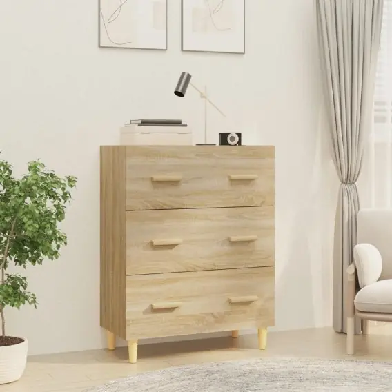 Ograniczona ilość Komoda, dąb sonoma, 70x34x90 cm, materiał drewnopochodny Lumarko! - Hurtownia wielobranżowa Lumarko