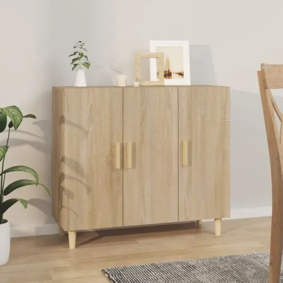 Kup teraz Komoda, dąb sonoma, 90x34x80 cm, materiał drewnopochodny Lumarko! - Hurtownia wielobranżowa Lumarko