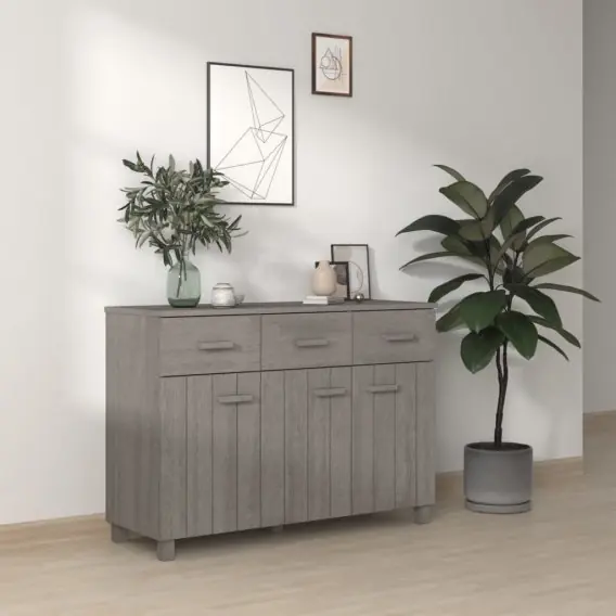 Tylko dziś Komoda, jasnoszara, 113x40x80 cm, lite drewno sosnowe Lumarko! - Hurtownia wielobranżowa Lumarko