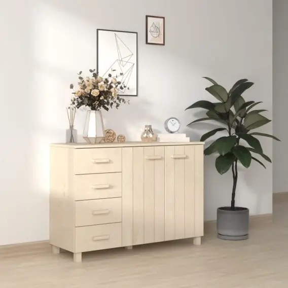 Tani Komoda, miodowy brąz, 113x40x80 cm, lite drewno sosnowe Lumarko! - Hurtownia wielobranżowa Lumarko