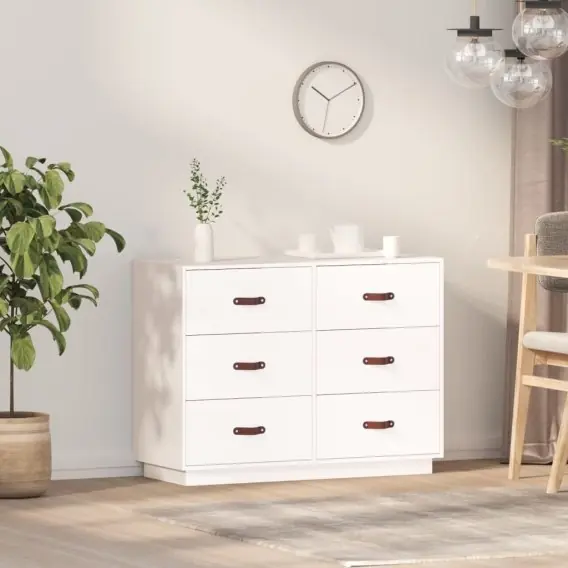 Wyjątkowa oferta Komoda, biała, 100x40x75 cm, lite drewno sosnowe Lumarko! - Hurtownia wielobranżowa Lumarko