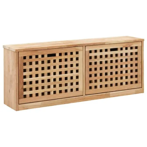 Nowość Ławka ze schowkiem na buty, 94x20x38 cm, lite drewno orzechowe Lumarko! - Hurtownia wielobranżowa Lumarko