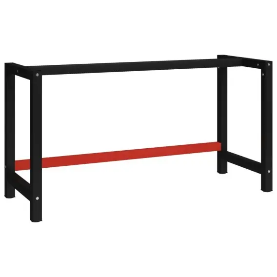 Metalowa rama pod blat roboczy, 150x57x79 cm, czarno-czerwona Lumarko! - Hurtownia wielobranżowa Lumarko Taniej