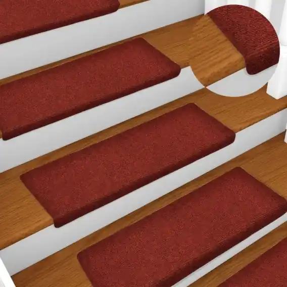 Nakładki na schody, 5 szt., bordowe, 65x25 cm Lumarko! - Hurtownia wielobranżowa Lumarko Do wyczerpania zapasów