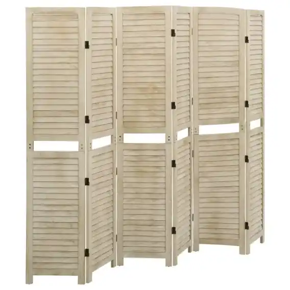 Oferta limitowana Parawan pokojowy, 6-panelowy, 210x165 cm, drewno paulowni Lumarko! - Hurtownia wielobranżowa Lumarko
