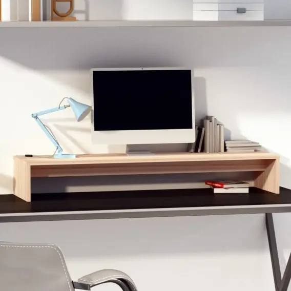 Podstawka na monitor, 100x27x15 cm, lite drewno sosnowe Lumarko! - Hurtownia wielobranżowa Lumarko Ostatnia szansa