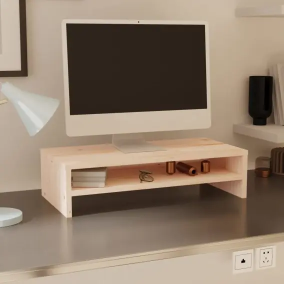 Podstawka na monitor, 50x24x13 cm, lite drewno sosnowe Lumarko! - Hurtownia wielobranżowa Lumarko Do wyczerpania zapasów