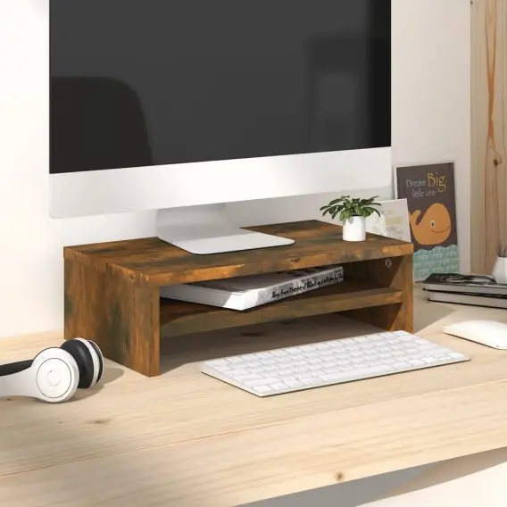 Podstawka pod monitor, przydymiony dąb, 42x24x13 cm Lumarko! - Hurtownia wielobranżowa Lumarko Nowość