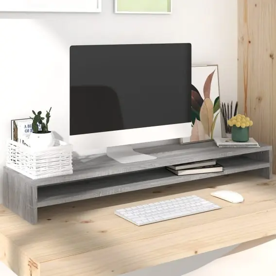 Ostatnia szansa Podstawka pod monitor, szary dąb sonoma, 100x24x13 cm Lumarko! - Hurtownia wielobranżowa Lumarko