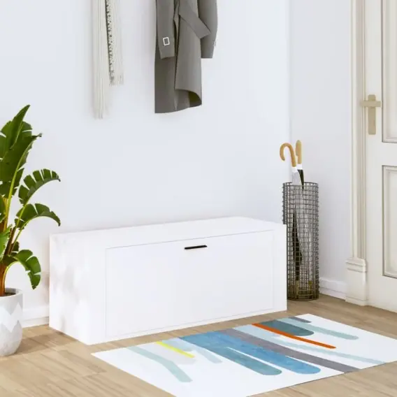Kup online Półka na buty, biały, 100x35x38 cm, materiał drewnopochodny Lumarko! - Hurtownia wielobranżowa Lumarko