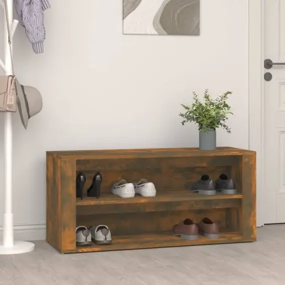 Półka na buty, przydymiony dąb, 100x35x45 cm Lumarko! - Hurtownia wielobranżowa Lumarko Dostępne od ręki