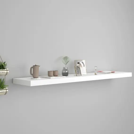 Dostępne od ręki Półka ścienna, biała, 120x23,5x3,8 cm, MDF Lumarko! - Hurtownia wielobranżowa Lumarko