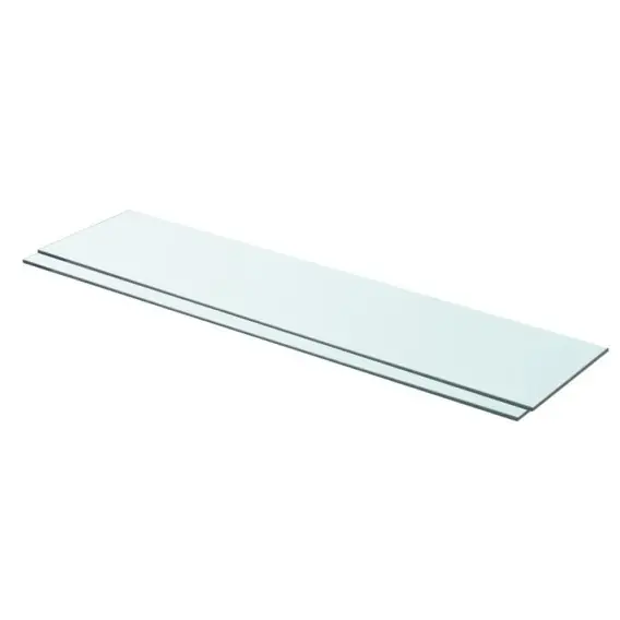 Półki, 2 szt., panel z bezbarwnego szkła, 90 x 20 cm Lumarko! - Hurtownia wielobranżowa Lumarko Tani
