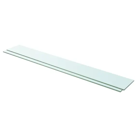 Półki, 2 szt., panel z przezroczystego szkła, 110 x 15 cm Lumarko! - Hurtownia wielobranżowa Lumarko Niska cena