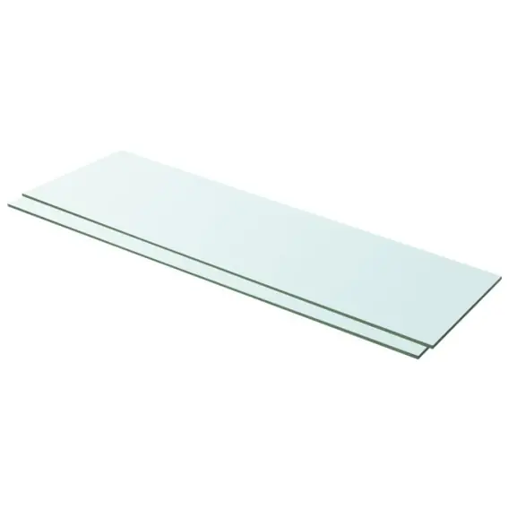 Półki, 2 szt., szklany, przezroczysty panel, 100 x 30 cm Lumarko! - Hurtownia wielobranżowa Lumarko Niska cena