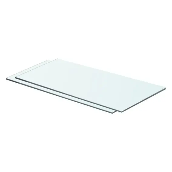 Półki, 2 szt., szklany, przezroczysty panel, 60 x 25 cm Lumarko! - Hurtownia wielobranżowa Lumarko Bezpieczne zakupy