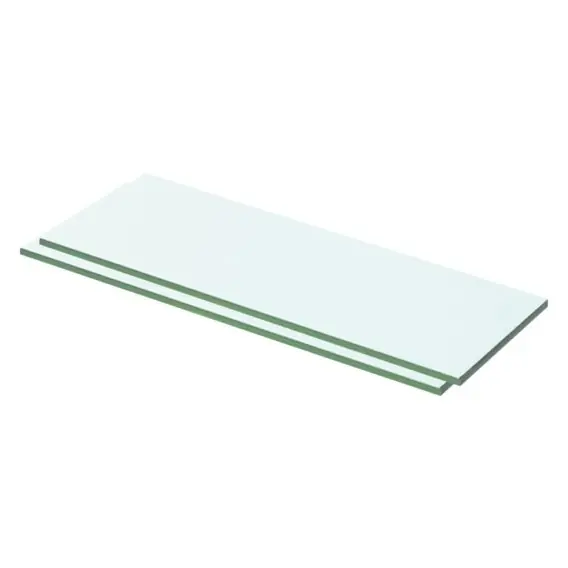 Półki, 2 szt., panel z bezbarwnego szkła, 50 x 12 cm Lumarko! - Hurtownia wielobranżowa Lumarko Tylko do końca tygodnia