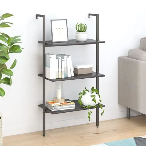 Oferta Regał drabina z 3 półkami, czarny, 64x35x120,5 cm Lumarko! - Hurtownia wielobranżowa Lumarko