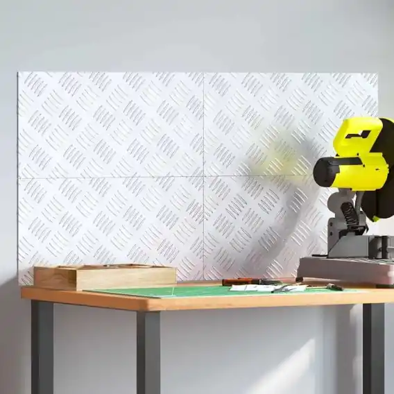 Wyprzedaż Aluminiowe Płytki Checkerowe - Zestaw 4, Antypoślizgowe, 50x25 cm Lumarko! - Hurtownia wielobranżowa Lumarko